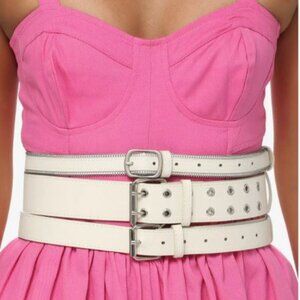 Hot Topic Scream Triple Layer Cream Belt  NWT Size L